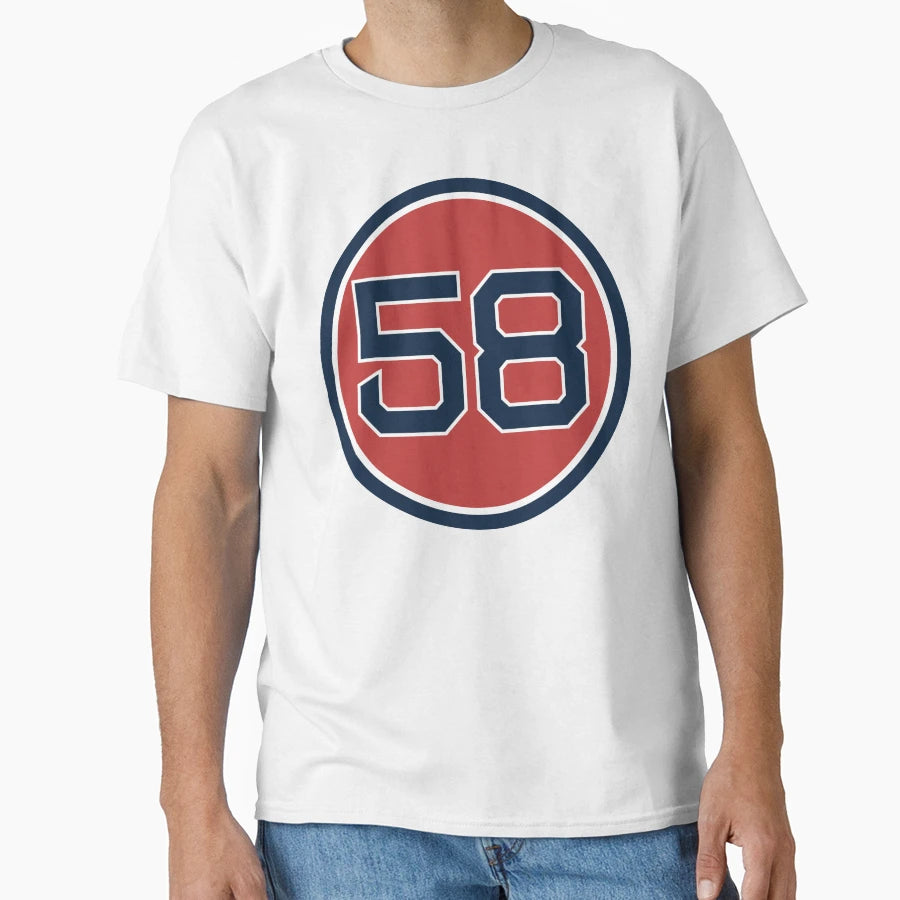 Jonathan Papelbon 58 Jersey Number T-Shirt - Fun Novelty Design Unisex - T-Shirt, Sweatshirt, Hoodie