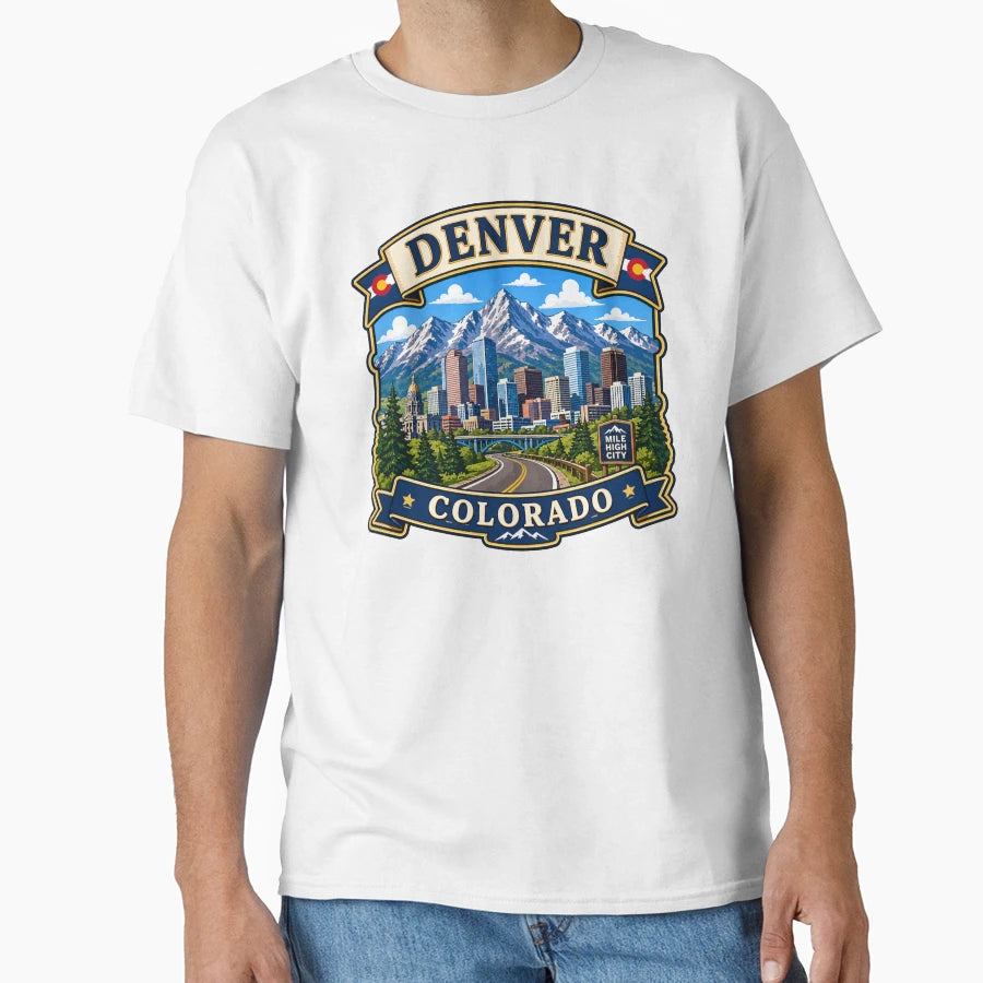 Denver Colorado Rocky Mountains T-Shirt - Aesthetic Graphic Unisex - T-Shirt, Sweatshirt, Hoodie