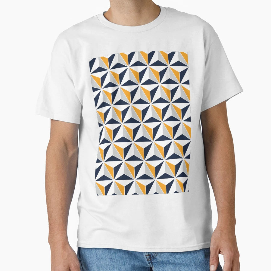 Triangle Texture Pattern 003 Blue T-Shirt - Trendy Graphic for Adults - T-Shirt, Sweatshirt, Hoodie