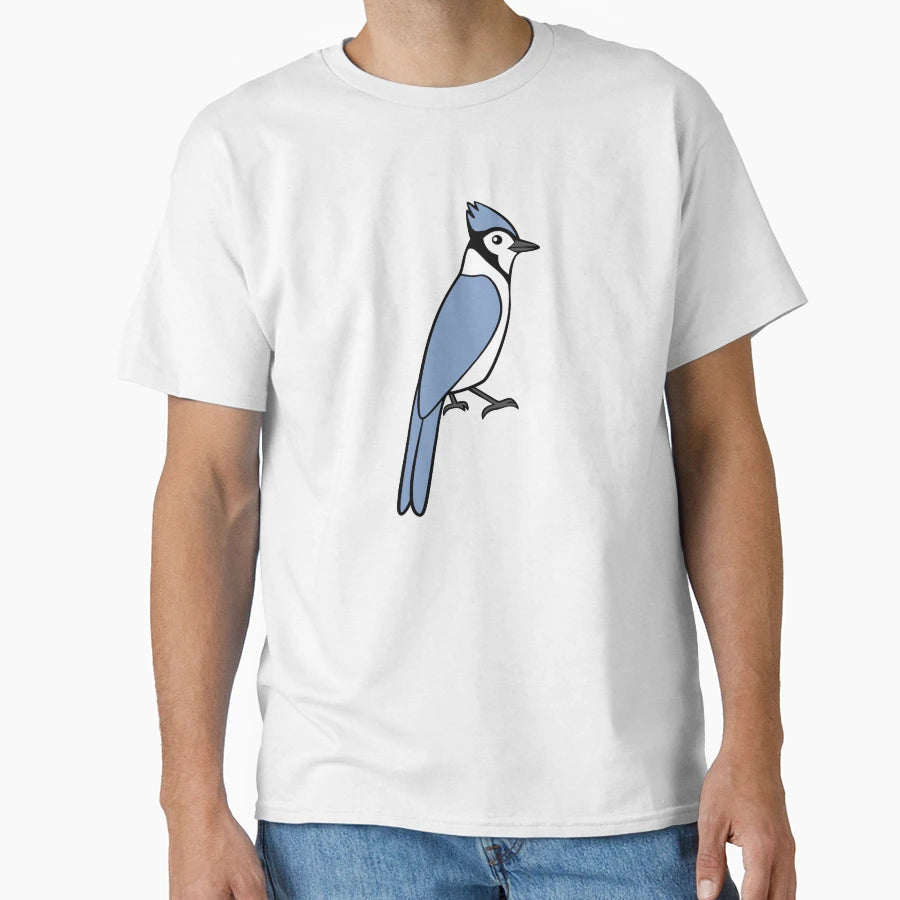 Blue Jay Bird Illustration T-Shirt - Streetwear Style Men Women - T-Shirt, Sweatshirt, Hoodie