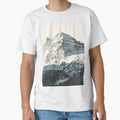 Maroon Bells Mountains Black And T-Shirt - Casual Everyday Wear Unisex - T-Shirt, Sweatshirt, Hoodie