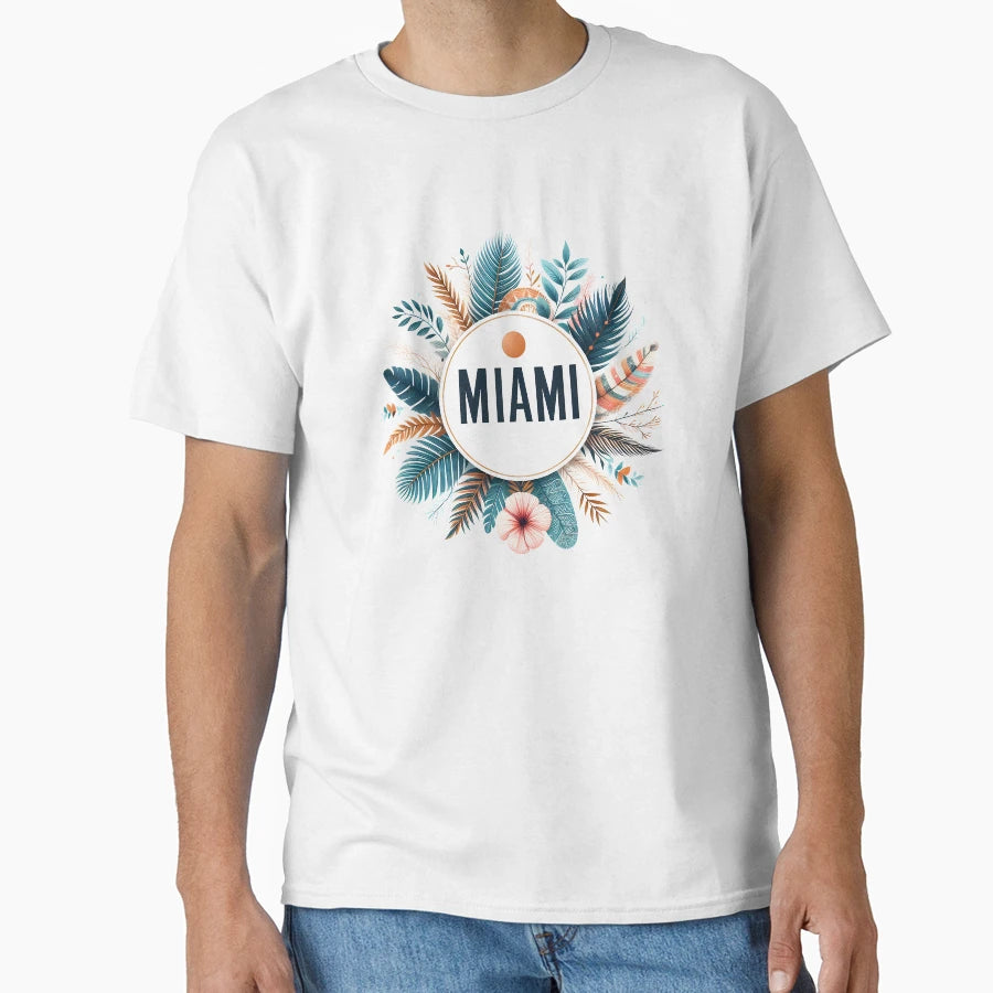Miami Florida Boho Vibes Beach Art T-Shirt - Streetwear Style Men Women - T-Shirt, Sweatshirt, Hoodie