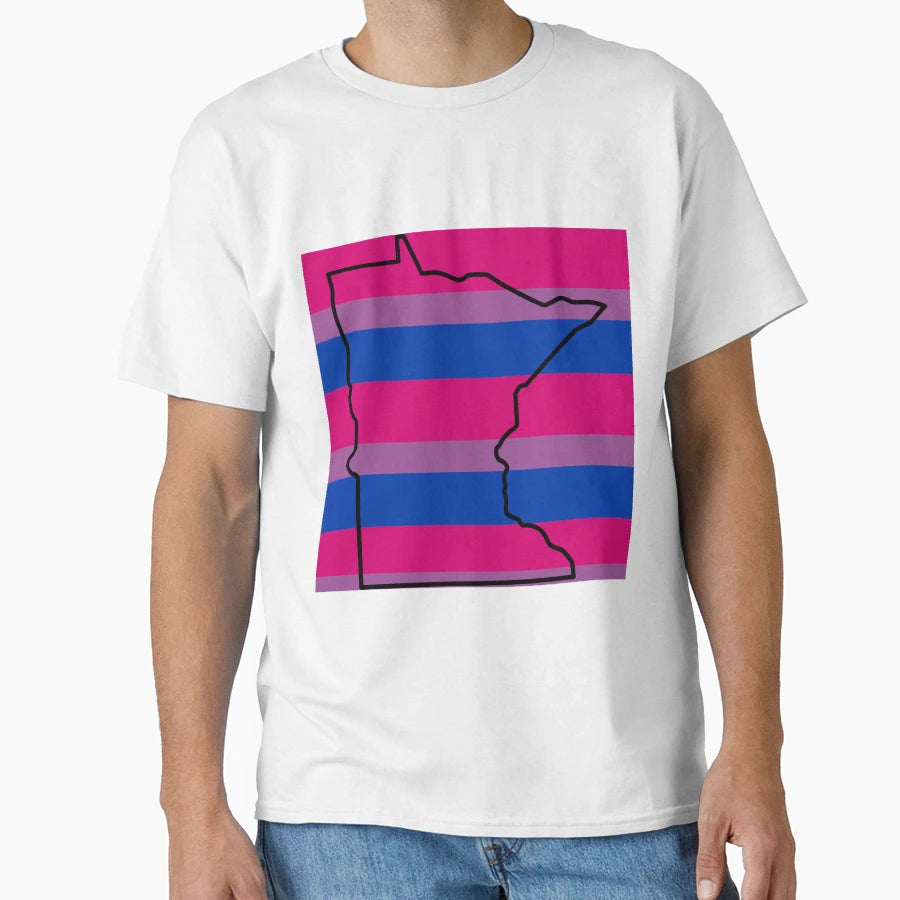 Bisexual Minnesota Pride T-Shirt - Custom Art Print Unisex - T-Shirt, Sweatshirt, Hoodie
