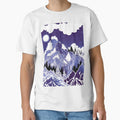 Pale Moonlight Purple Mountains T-Shirt - Casual Everyday Wear Men Women - T-Shirt, Sweatshirt, Hoodie