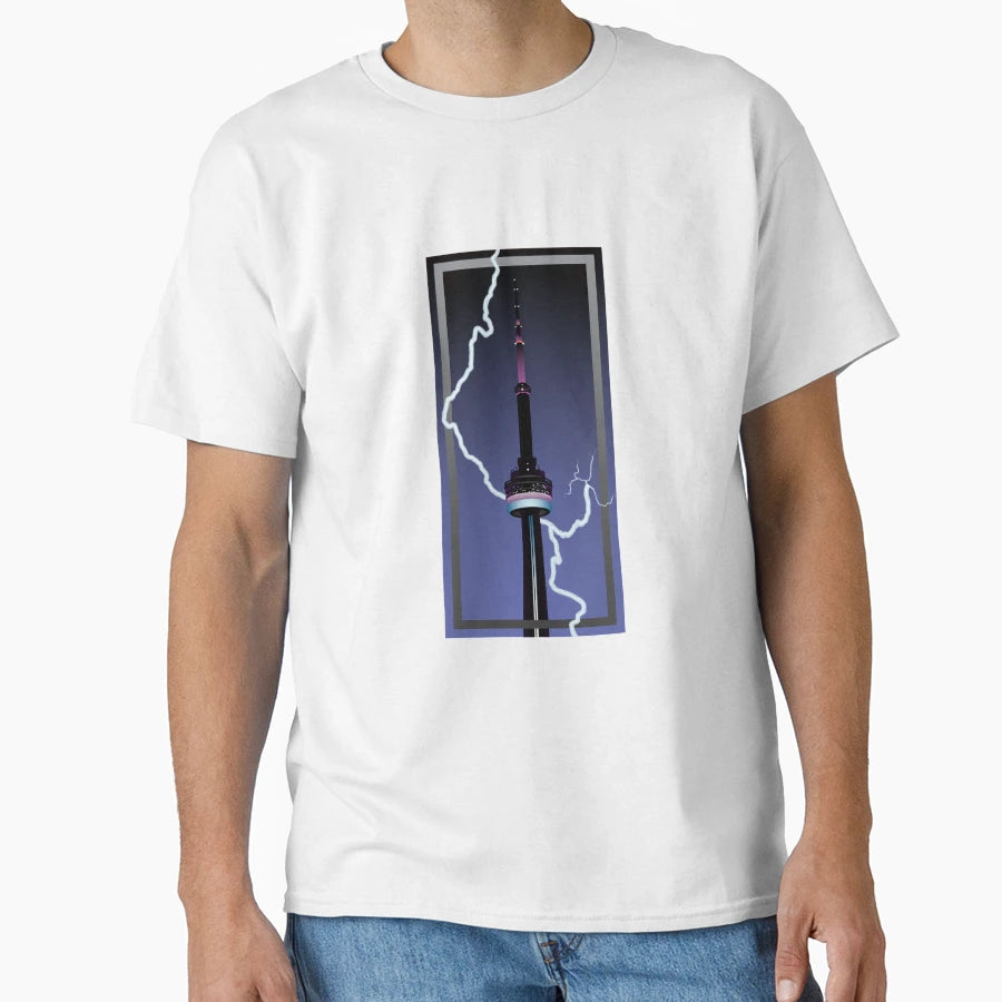 Cn Tower Night T-Shirt - Graphic Print for Adults - T-Shirt, Sweatshirt, Hoodie