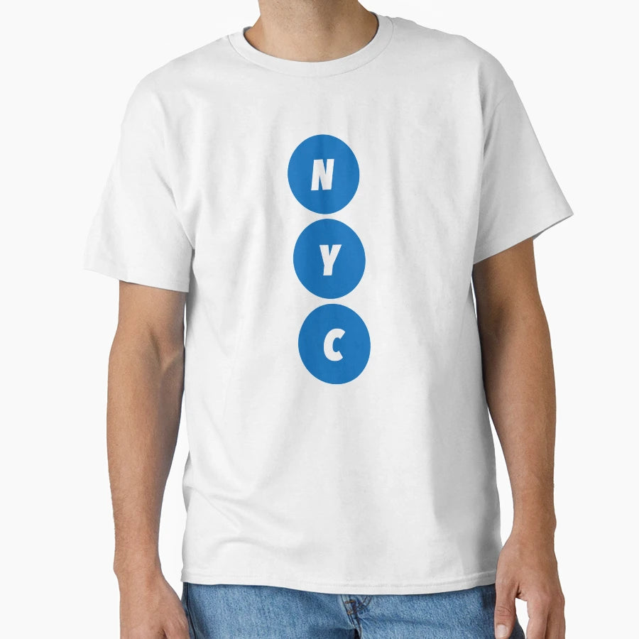 Nyc Vertical Blue T-Shirt - Graphic Print for Adults - T-Shirt, Sweatshirt, Hoodie