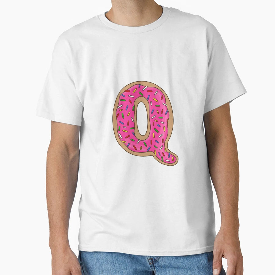 Donut Letter Q T-Shirt - Streetwear Style for Adults - T-Shirt, Sweatshirt, Hoodie