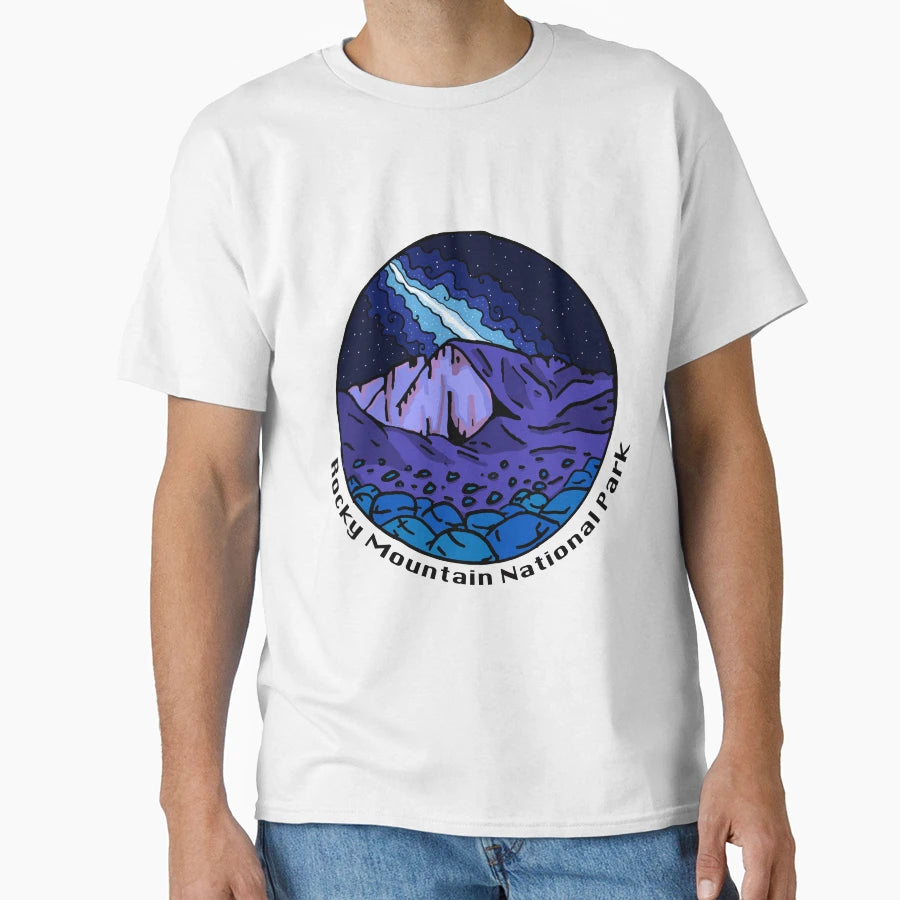 Rocky Mountain National Park T-Shirt - Custom Art Print Men Women - T-Shirt, Sweatshirt, Hoodie