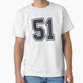 51 Sports Number Fifty One T-Shirt - Minimalist Print Men Women - T-Shirt, Sweatshirt, Hoodie