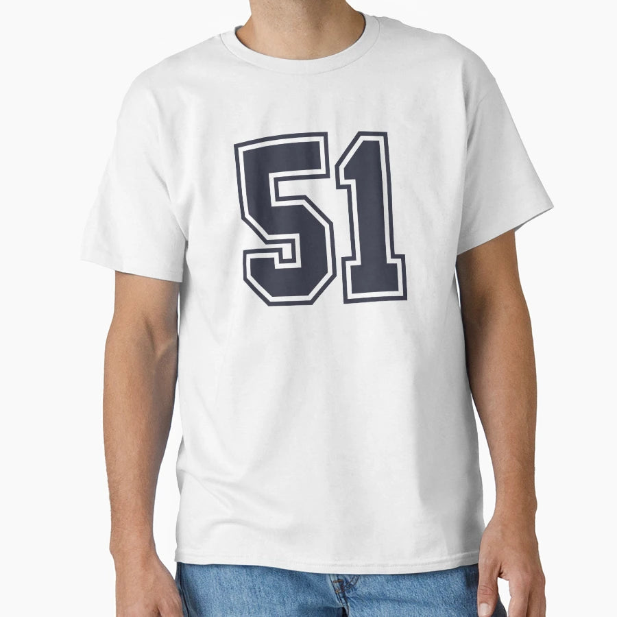 51 Sports Number Fifty One T-Shirt - Minimalist Print Men Women - T-Shirt, Sweatshirt, Hoodie