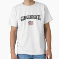 Cinncinati Ohio Skyline Colorful City T-Shirt - Aesthetic Graphic Unisex - T-Shirt, Sweatshirt, Hoodie