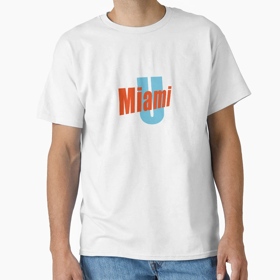 Miami U Abstract T-Shirt - Minimalist Print for Adults - T-Shirt, Sweatshirt, Hoodie