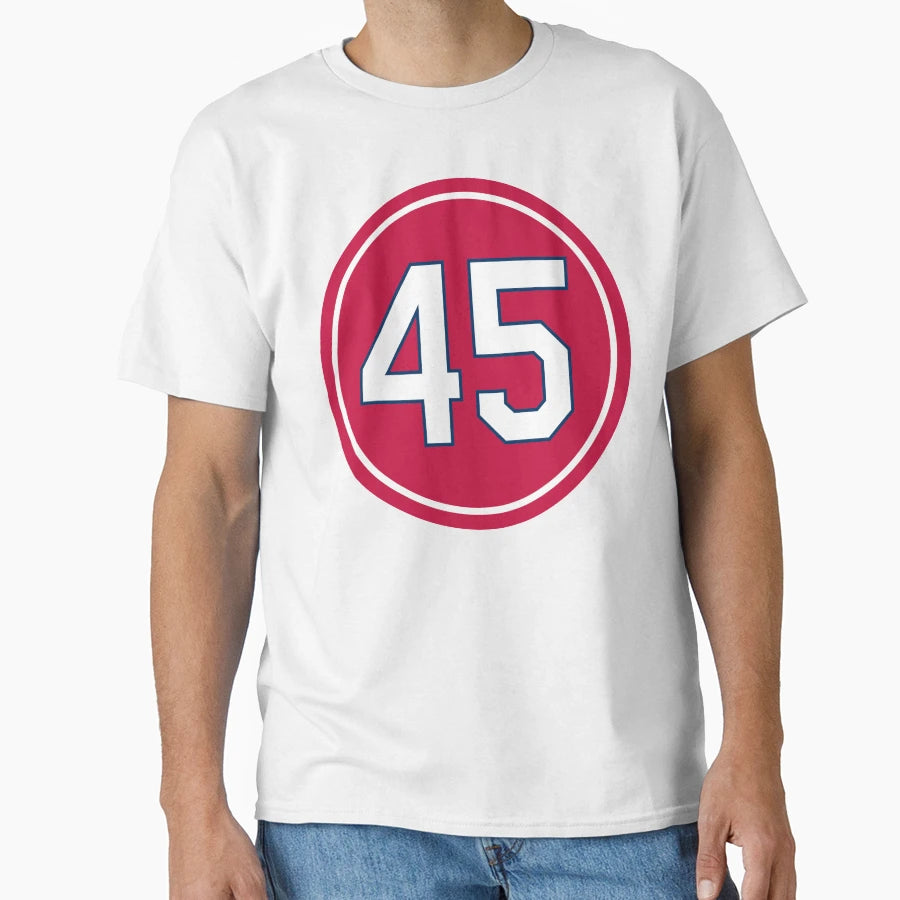 Bob Gibson 45 Jersey Number T-Shirt - Minimalist Print Men Women - T-Shirt, Sweatshirt, Hoodie