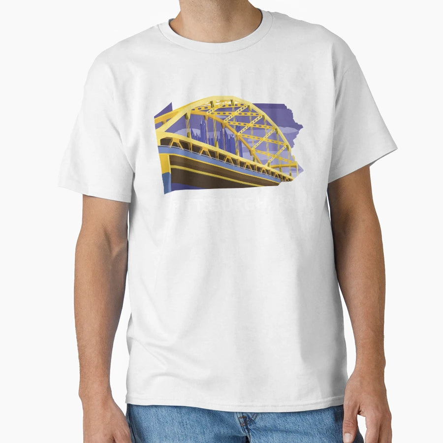 Pittsburgh Pennsylvania T-Shirt - Custom Art Print for Adults - T-Shirt, Sweatshirt, Hoodie