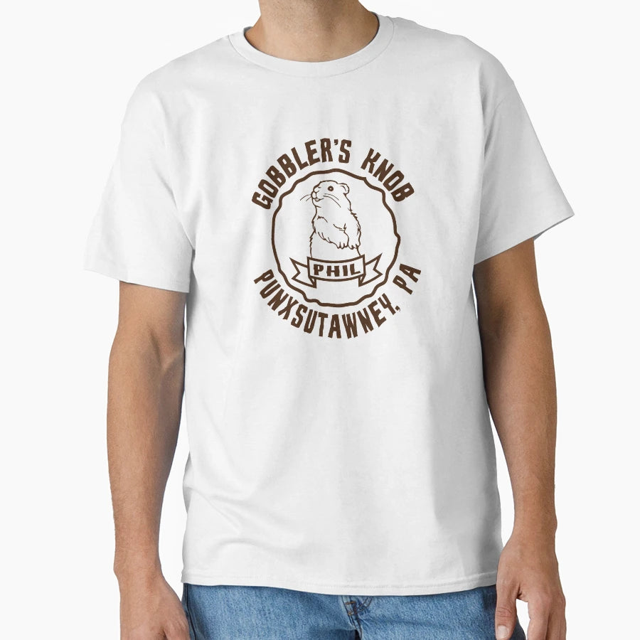 Punxsutawney Phil Ground Hog Day T-Shirt - Custom Art Print Men Women - T-Shirt, Sweatshirt, Hoodie
