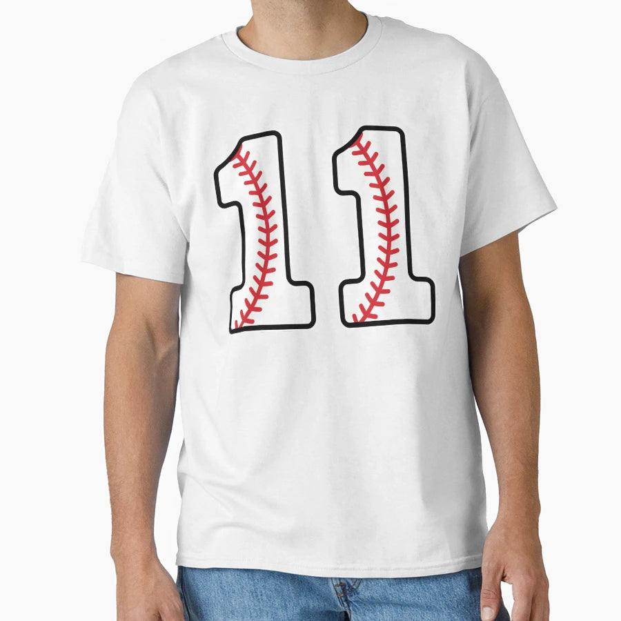 Baseball Number 11 T-Shirt - Aesthetic Graphic for Adults - T-Shirt, Sweatshirt, Hoodie