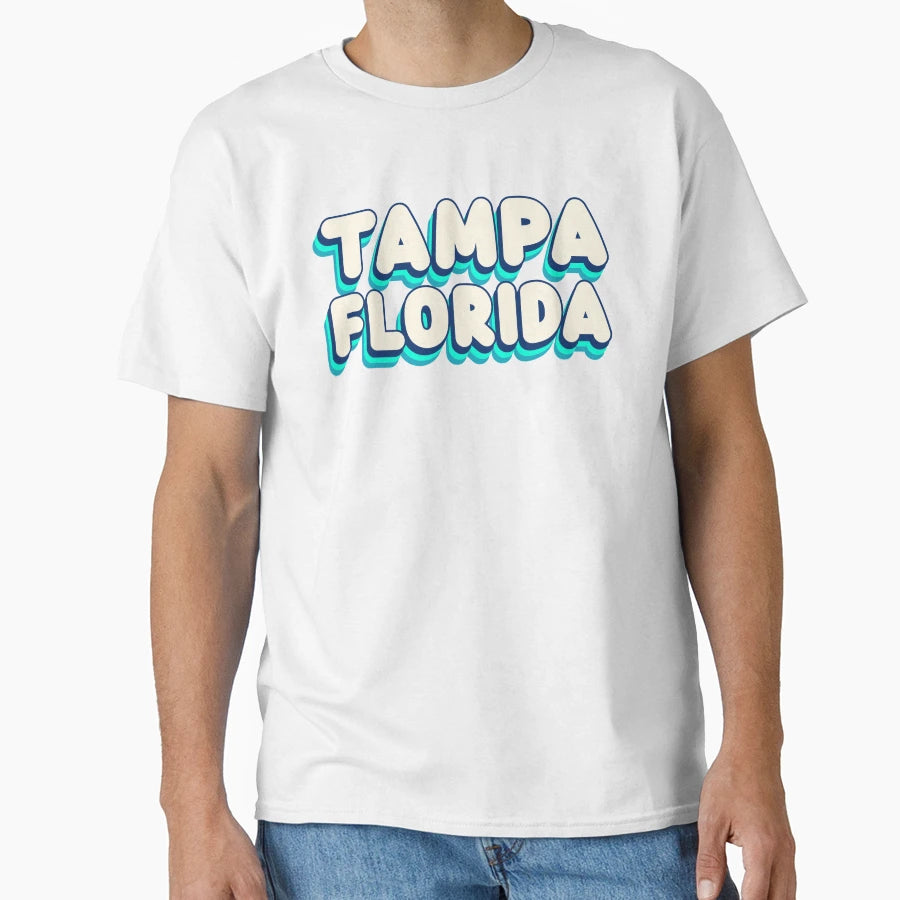 Tampa Florida Aqua T-Shirt - Graphic Print Men Women - T-Shirt, Sweatshirt, Hoodie