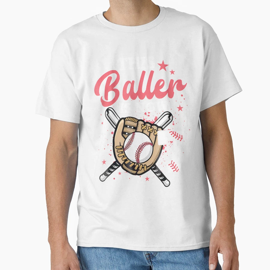 Baseball Baller 4Th Birthday Gift T-Shirt - Novelty Apparel Unisex - T-Shirt, Sweatshirt, Hoodie