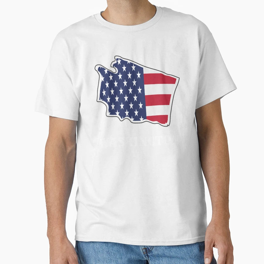 Washington American T-Shirt - Novelty Apparel for Adults - T-Shirt, Sweatshirt, Hoodie