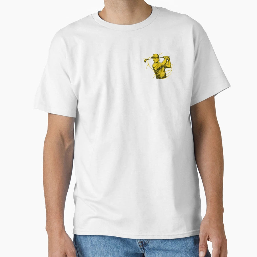 Bold Golfer Action Golden Swing T-Shirt - Casual Everyday Wear Unisex - T-Shirt, Sweatshirt, Hoodie