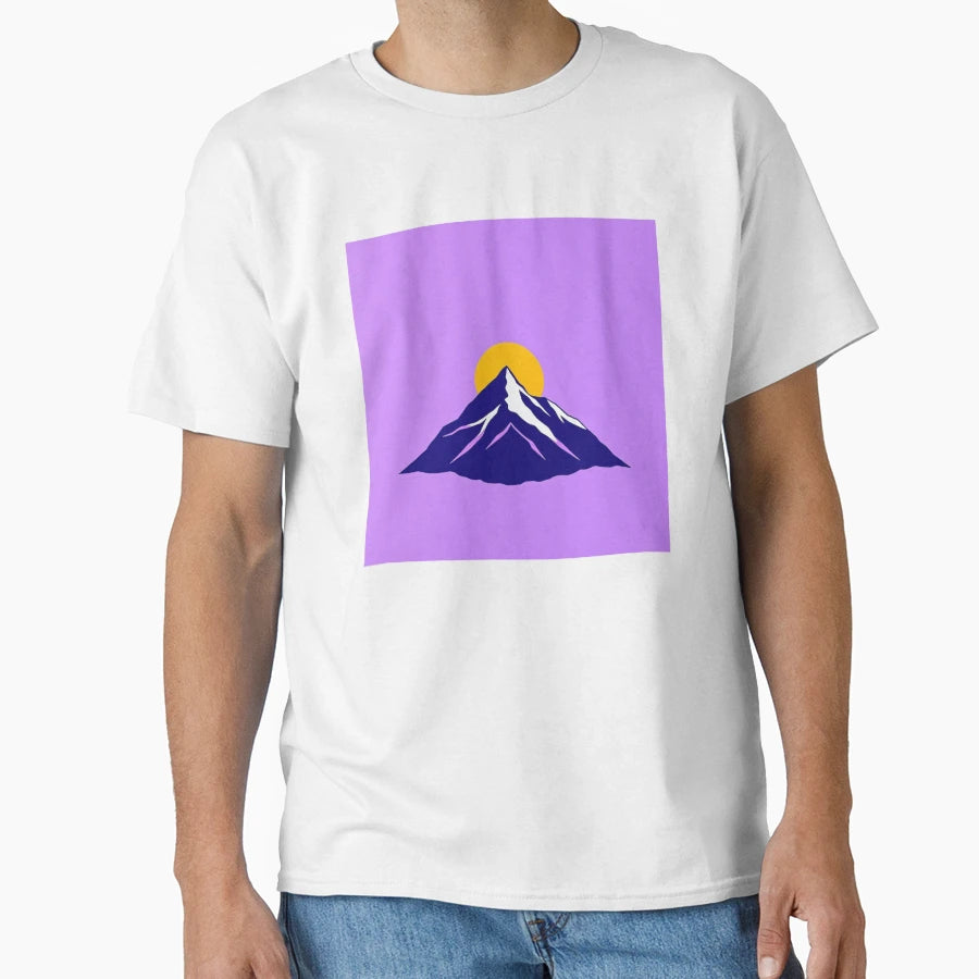 Minimalist Mountain Sunset T-Shirt - Novelty Apparel Unisex - T-Shirt, Sweatshirt, Hoodie