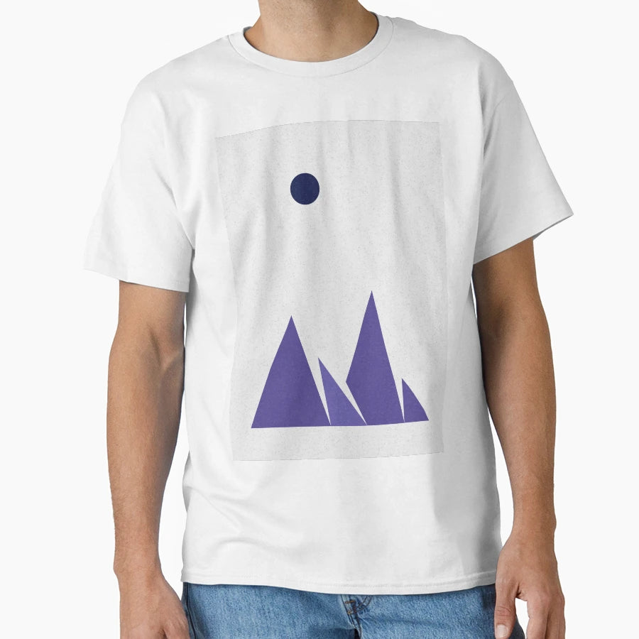Geometric Mountains Silhouette Landscape T-Shirt - Trendy Graphic Unisex - T-Shirt, Sweatshirt, Hoodie