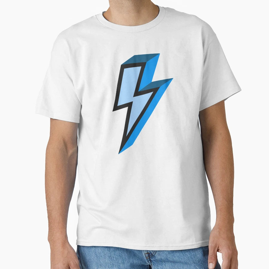 Blue Bold Lightning Bolt T-Shirt - Custom Art Print for Adults - T-Shirt, Sweatshirt, Hoodie