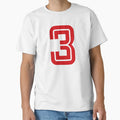 No 3 Player Number Three Football T-Shirt - Streetwear Style Men Women - T-Shirt, Sweatshirt, Hoodie