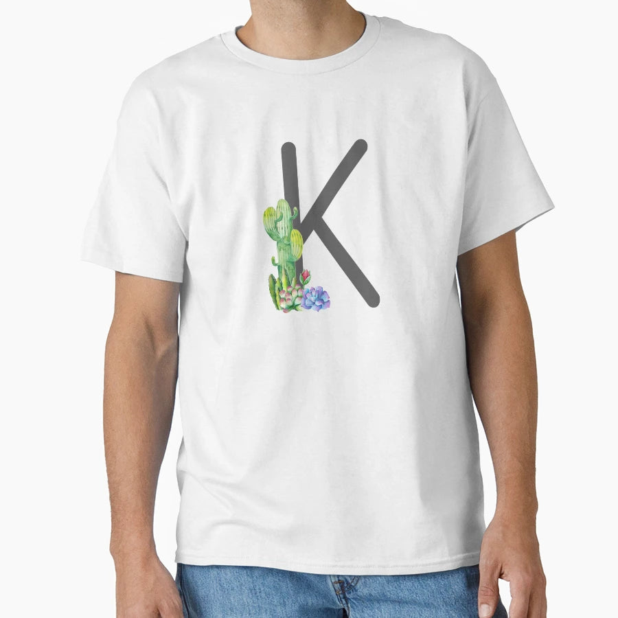 Personalized Succulent Cactus Monogram T-Shirt - Novelty Apparel Men Women - T-Shirt, Sweatshirt, Hoodie