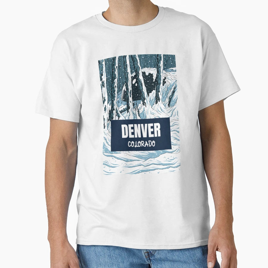 Denver Colorado Frozen Ufo Forest T-Shirt - Streetwear Style Men Women - T-Shirt, Sweatshirt, Hoodie
