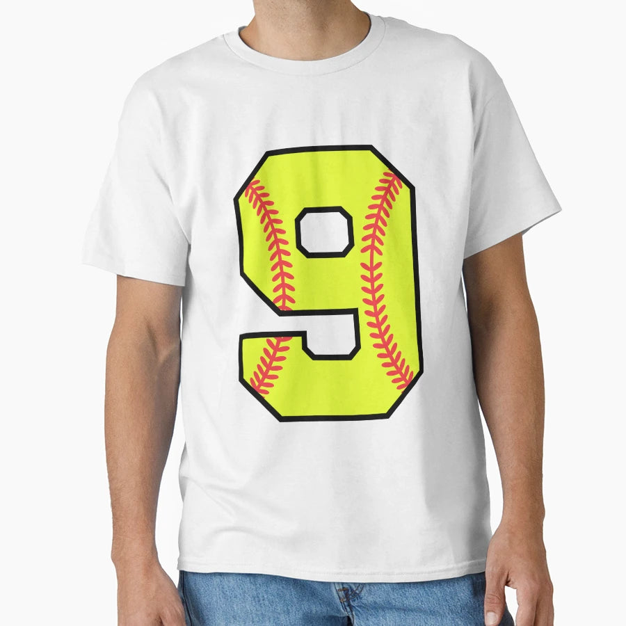 Softball Number 9 T-Shirt - Trendy Graphic Unisex - T-Shirt, Sweatshirt, Hoodie
