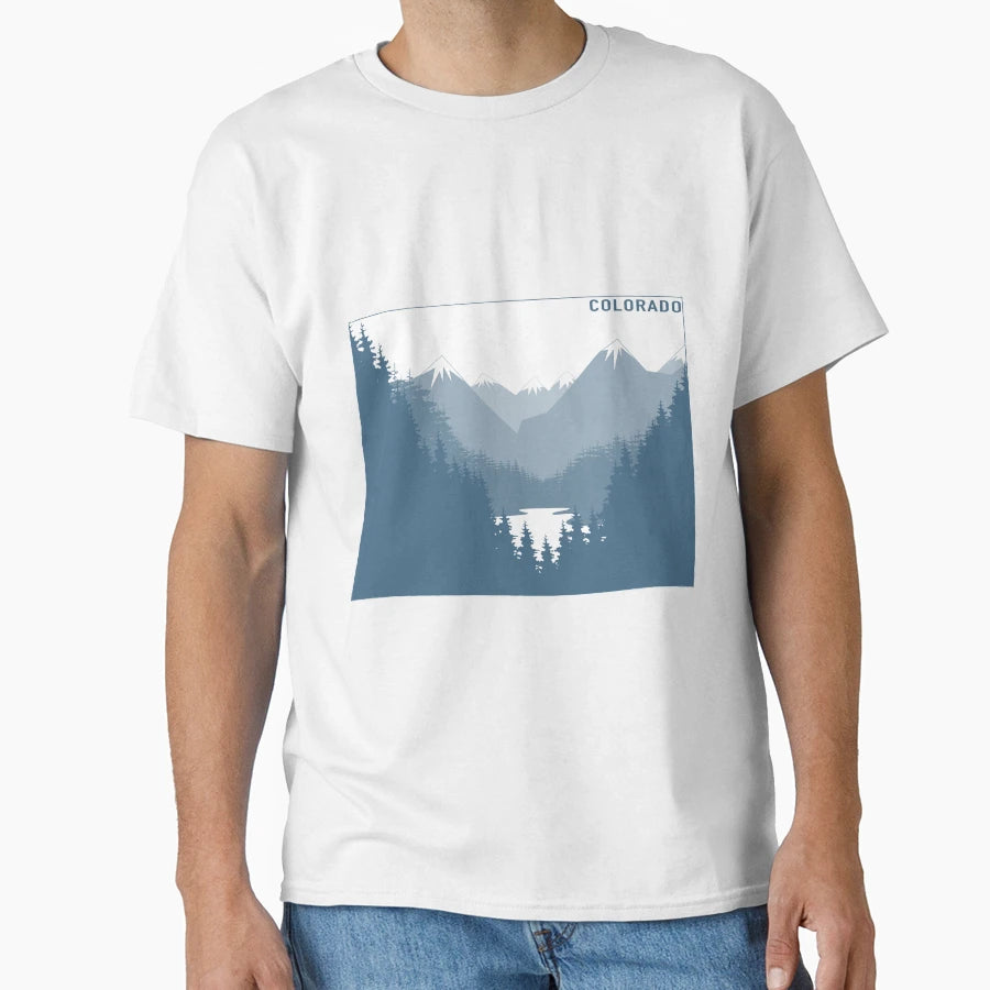 Cyan Colorado T-Shirt - Custom Art Print Men Women - T-Shirt, Sweatshirt, Hoodie