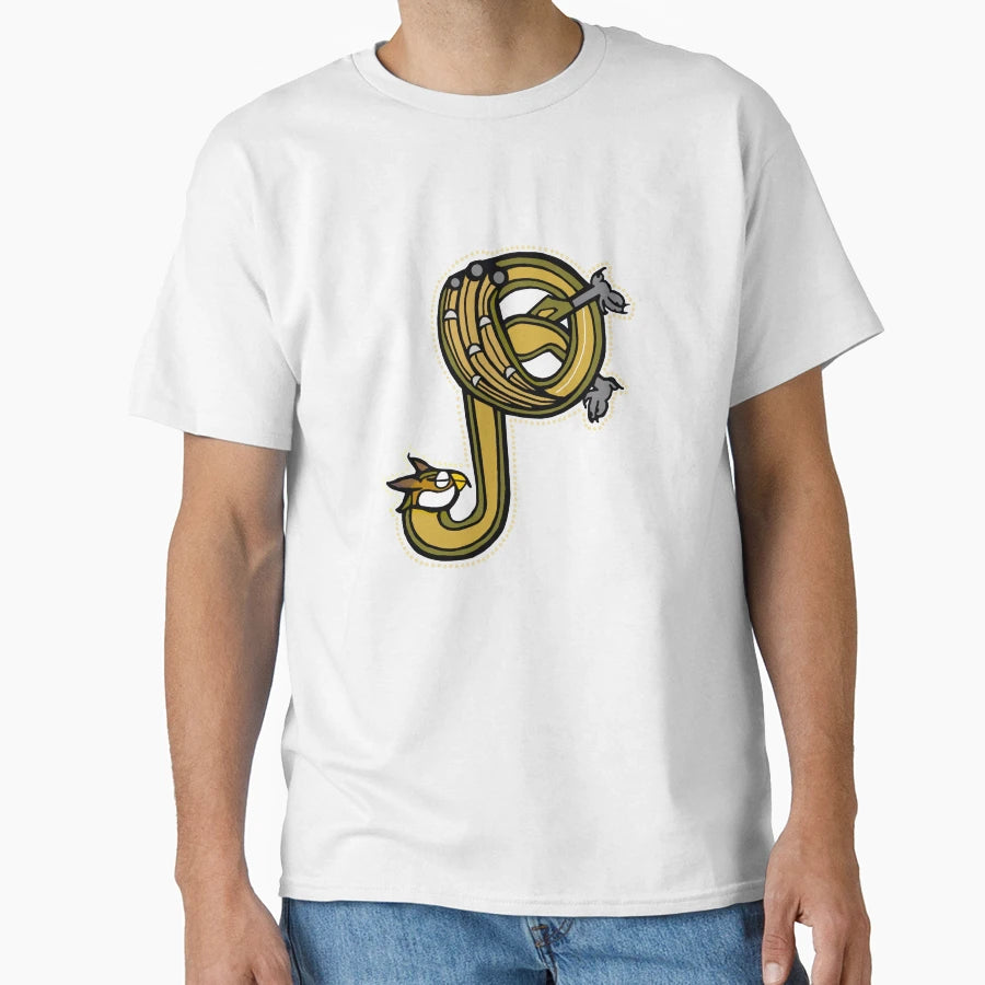 Letter P Owl Medieval Owl T-Shirt - Casual Everyday Wear Men Women - T-Shirt, Sweatshirt, Hoodie