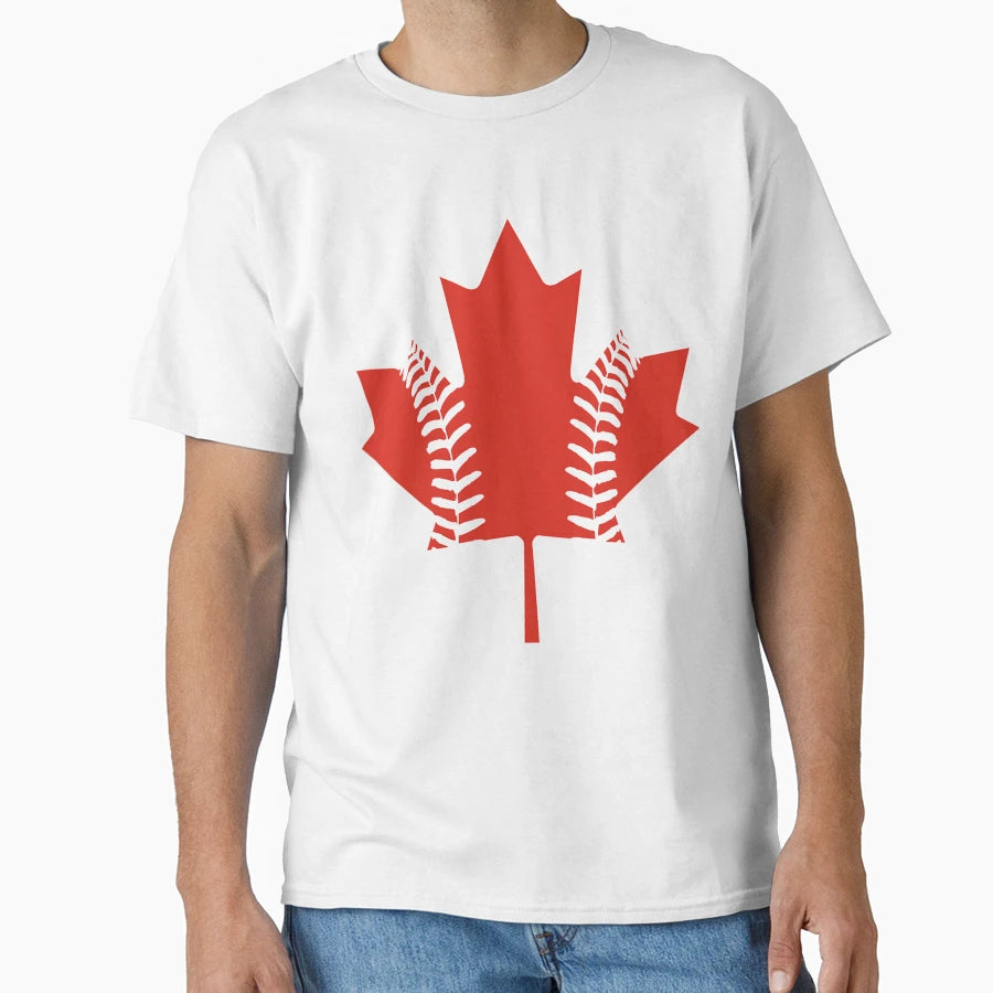 Maple Leaf Baseball T-Shirt - Trendy Graphic for Adults - T-Shirt, Sweatshirt, Hoodie