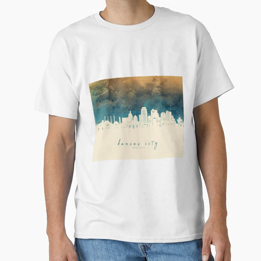 Kansas City Skyline T-Shirt - Unique Graphic for Adults - T-Shirt, Sweatshirt, Hoodie