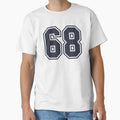 68 Sports Number Sixty Eight T-Shirt - Minimalist Print for Adults - T-Shirt, Sweatshirt, Hoodie