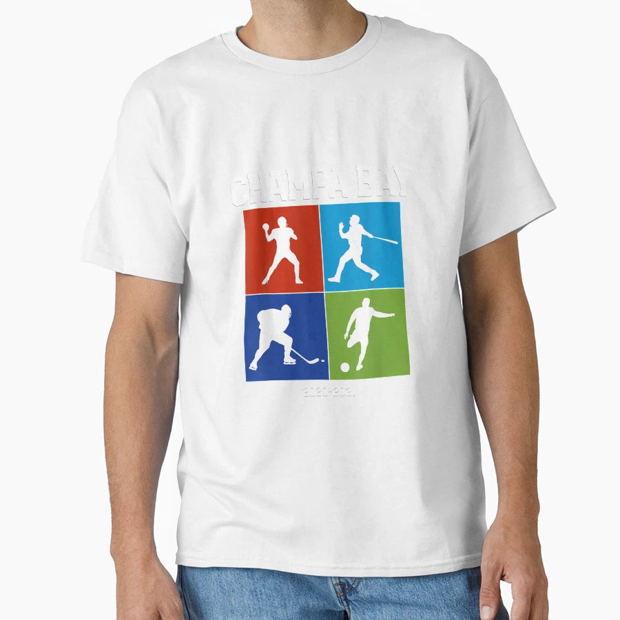 Tampa Bay Sports Champions Football T-Shirt - Custom Art Print Unisex - T-Shirt, Sweatshirt, Hoodie