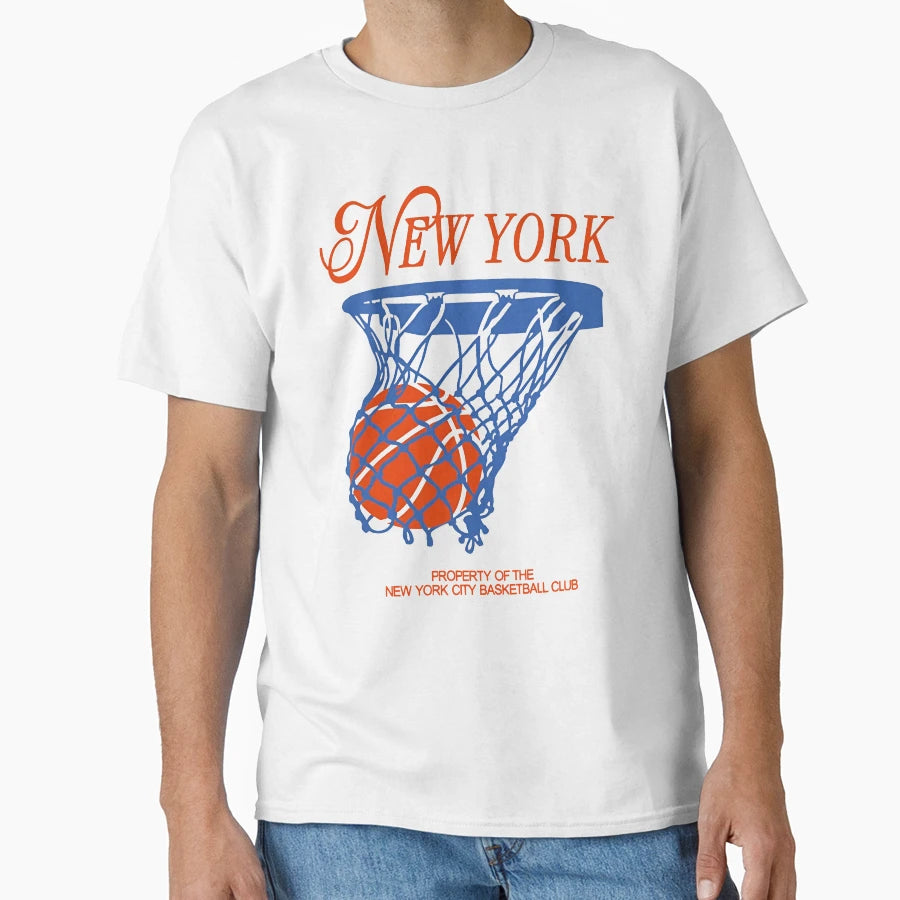 New York Basketball T-Shirt - Novelty Apparel for Adults - T-Shirt, Sweatshirt, Hoodie