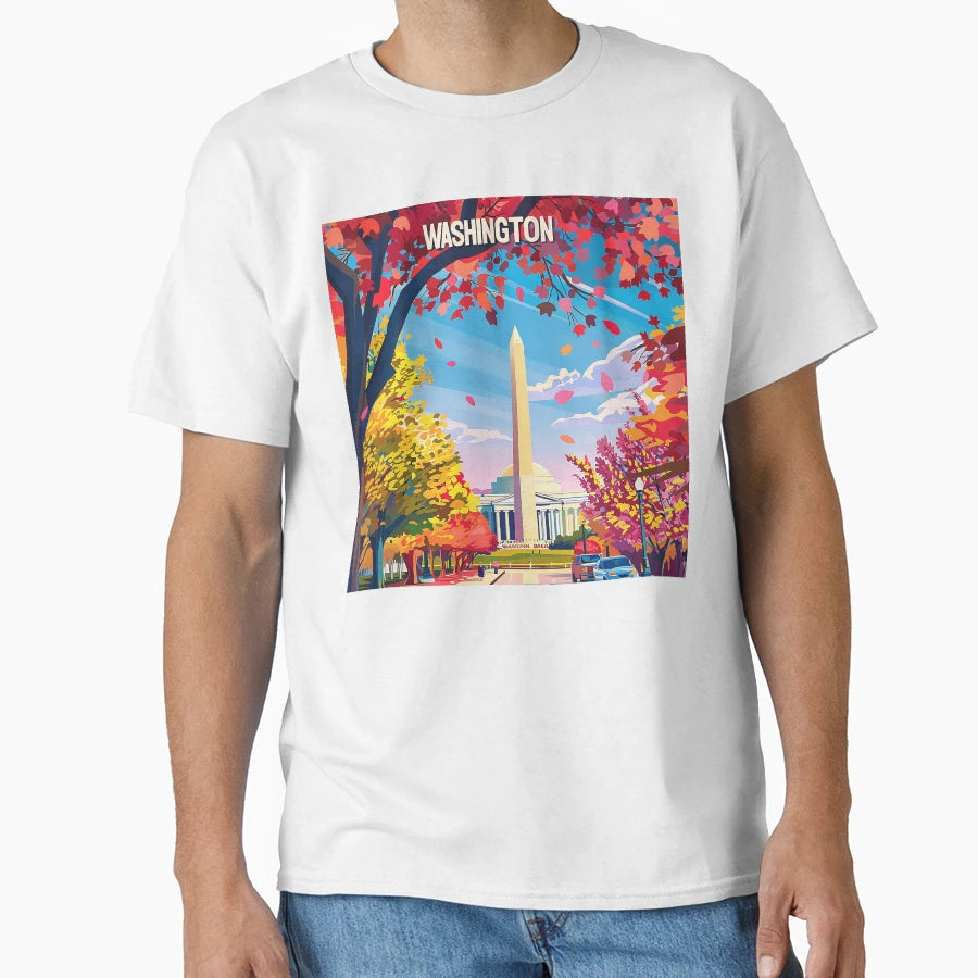 Washington Washington Vector Art T-Shirt - Novelty Apparel Unisex - T-Shirt, Sweatshirt, Hoodie