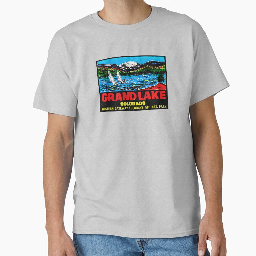 Grand Lake Colorado Travel Decal T-Shirt - Graphic Print Unisex - T-Shirt, Sweatshirt, Hoodie