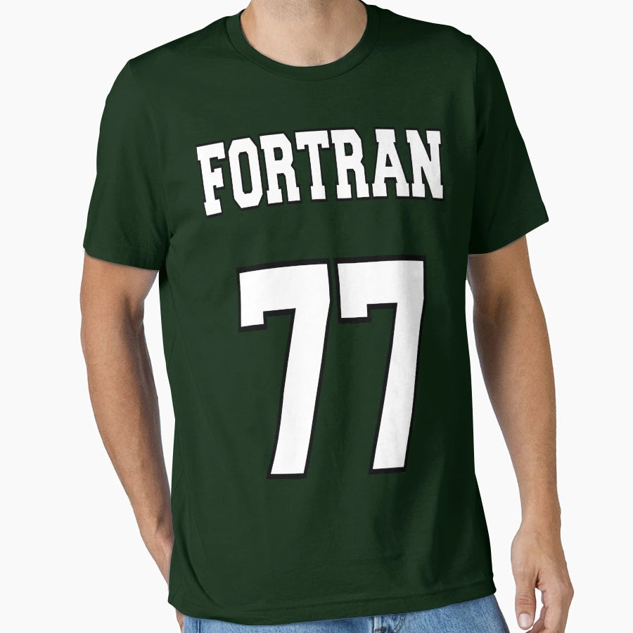 Fortran 77 White Green Fortran Programmers T-Shirt - Trendy Graphic Unisex - T-Shirt, Sweatshirt, Hoodie