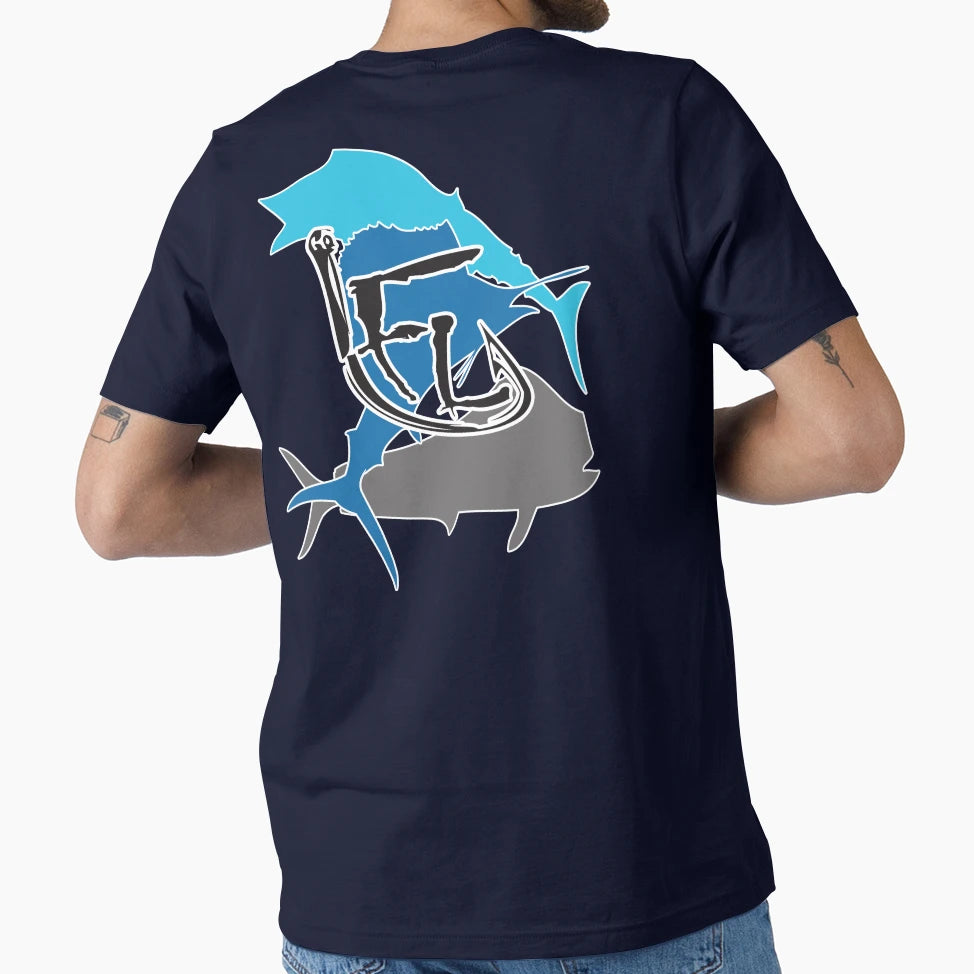 Offshore Fish Back T-Shirt - Trendy Graphic Men Women - T-Shirt, Sweatshirt, Hoodie