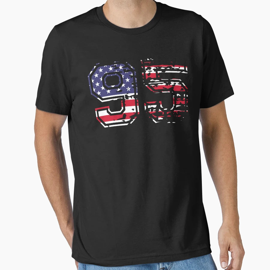 95 American Football Number Usa Ninety T-Shirt - Minimalist Print Unisex - T-Shirt, Sweatshirt, Hoodie