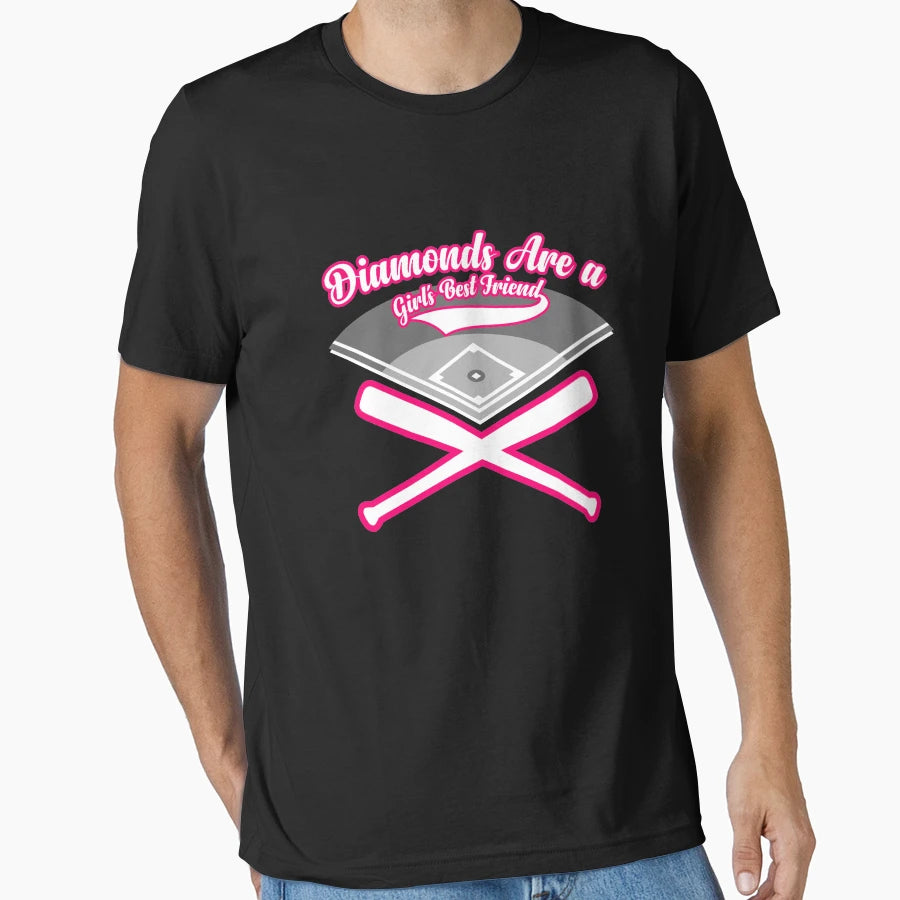 Diamonds Are Best Freind Diamond T-Shirt - Custom Art Print Unisex - T-Shirt, Sweatshirt, Hoodie