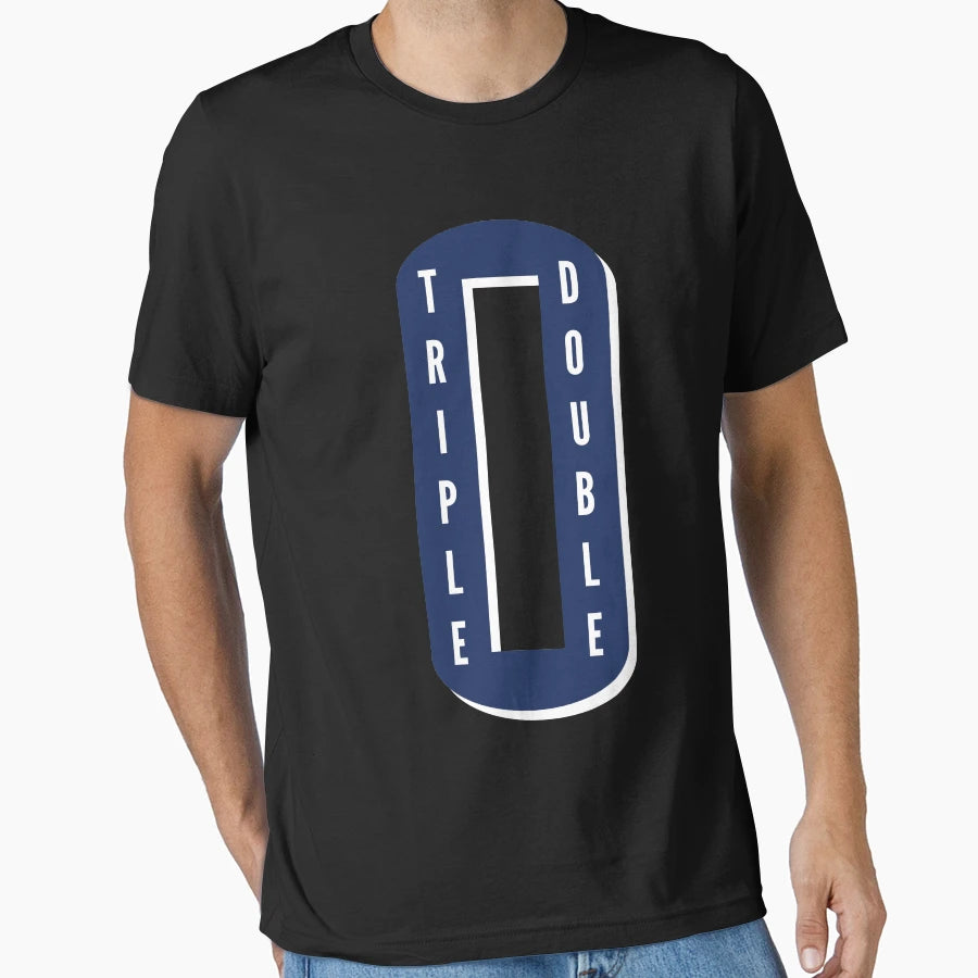 Triple Double Dark Blue 0 T-Shirt - Casual Everyday Wear for Adults - T-Shirt, Sweatshirt, Hoodie