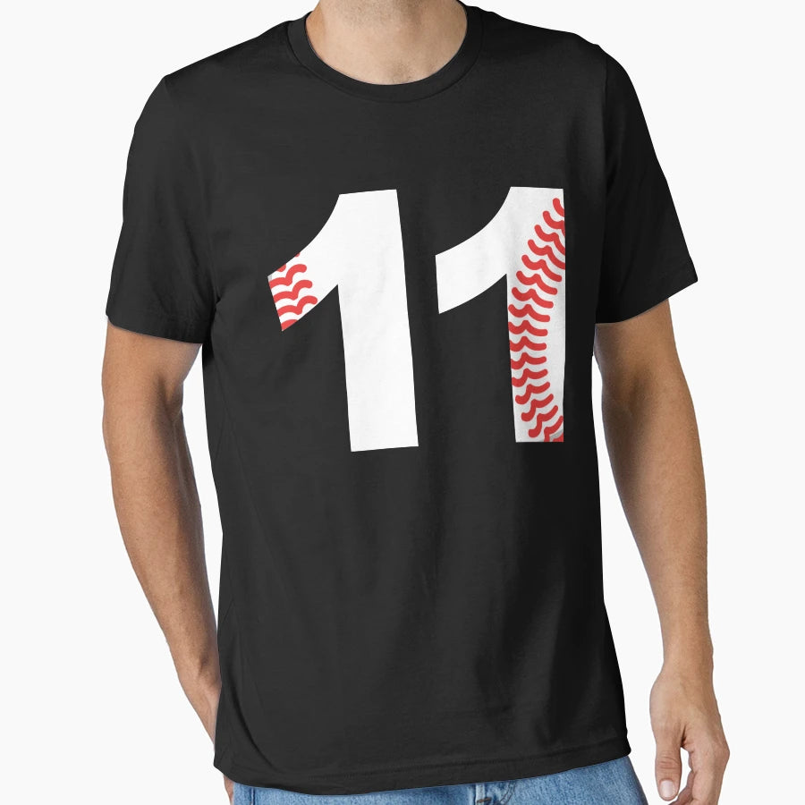 Number 11 Baseball 11 T-Shirt - Minimalist Print Unisex - T-Shirt, Sweatshirt, Hoodie
