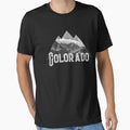 Colorado State Mountains Denver T-Shirt - Minimalist Print Men Women - T-Shirt, Sweatshirt, Hoodie