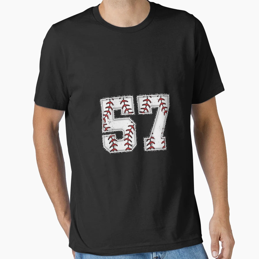 Baseball Number 57 T-Shirt - Graphic Print Men Women - T-Shirt, Sweatshirt, Hoodie