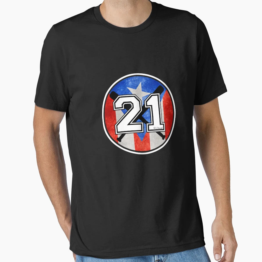 Puerto Rican Baseball Legend Number T-Shirt - Custom Art Print Men Women - T-Shirt, Sweatshirt, Hoodie