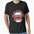 He Got It From His Mom Baseball Gift T-Shirt - Minimalist Print Unisex - T-Shirt, Sweatshirt, Hoodie
